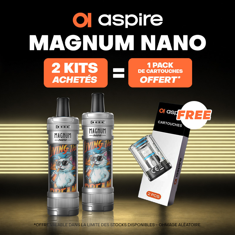 Pack Offre - Kit Pod Magnum Nano 1800mAh - Aspire 2+1 pack de pods