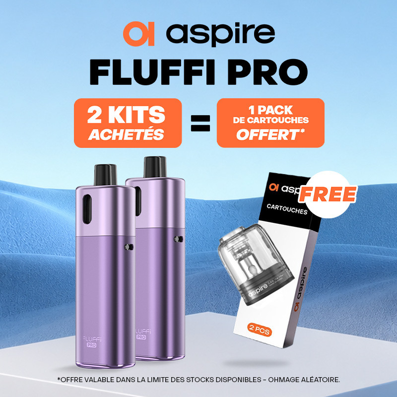 Pack Offre - Kit Pod Fluffi Pro 2800mAh - Aspire 2+1 pack de pods
