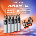Pack Offre - Kit Pod Argus G4 1650mAh - Voopoo 5+2 packs de pods