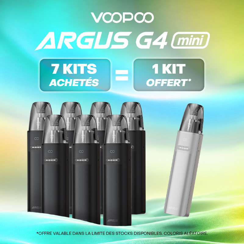 Pack Offre - Kit Pod Argus G4 Mini 1650mAh - Voopoo 7+1