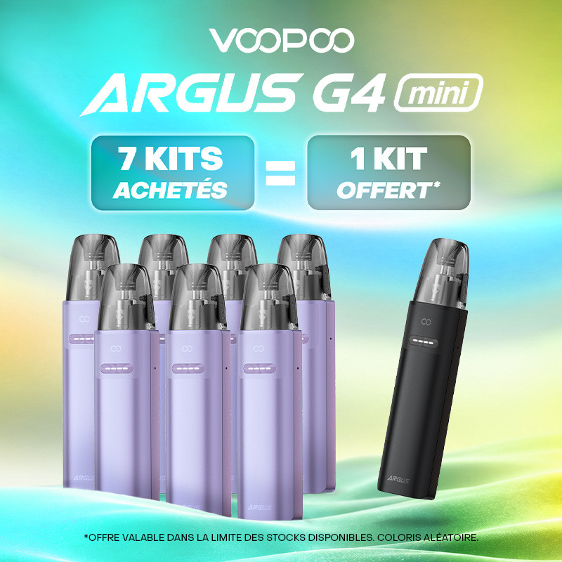 Pack Offre - Kit Pod Argus G4 Mini 1650mAh - Voopoo 7+1