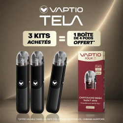 Pack Offre - Kit Pod Tela 1500mAh - Vaptio 3+1 pack de cartouches