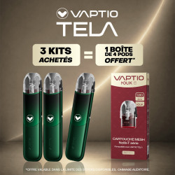 Pack Offre - Kit Pod Tela 1500mAh - Vaptio 3+1 pack de cartouches