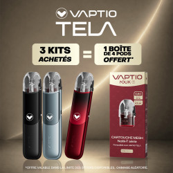Pack Offre - Kit Pod Tela 1500mAh - Vaptio 3+1 pack de cartouches