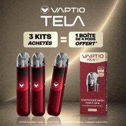 Pack Offre - Kit Pod Tela 1500mAh - Vaptio 3+1 pack de cartouches