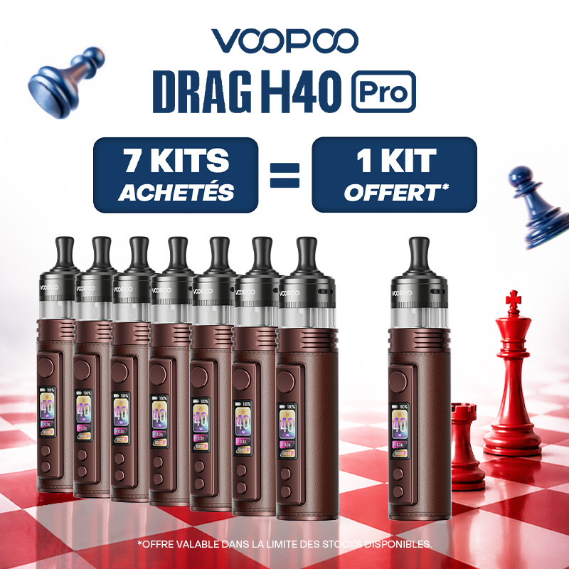 Pack Offre - Kit Pod Drag H40 Pro 2450mAh - Voopoo 7+1