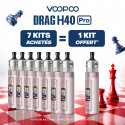 Pack Offre - Kit Pod Drag H40 Pro 2450mAh - Voopoo 7+1