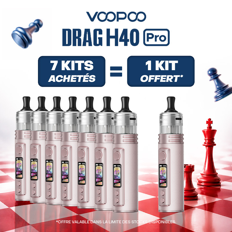 Pack Offre - Kit Pod Drag H40 Pro 2450mAh - Voopoo 7+1