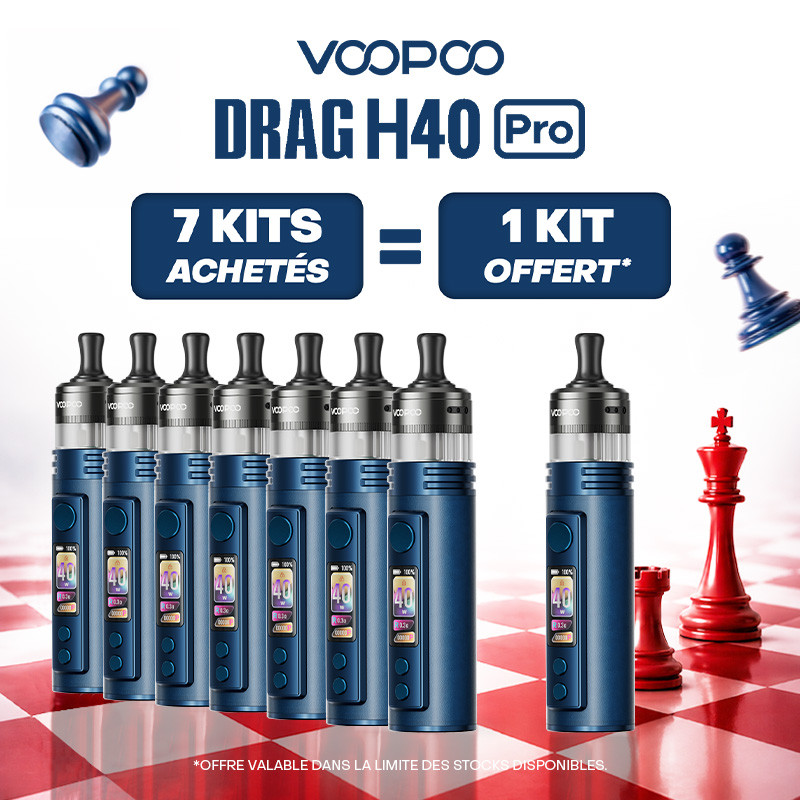 Pack Offre - Kit Pod Drag H40 Pro 2450mAh - Voopoo 7+1