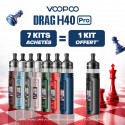 Pack Offre - Kit Pod Drag H40 Pro 2450mAh - Voopoo 7+1