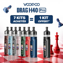 Pack Offre - Kit Pod Drag H40 Pro 2450mAh - Voopoo 7+1