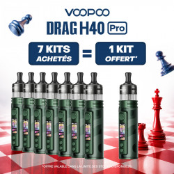Pack Offre - Kit Pod Drag H40 Pro 2450mAh - Voopoo 7+1