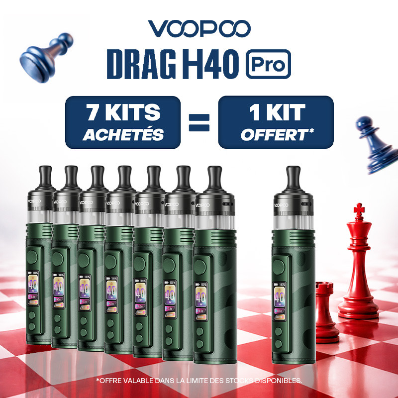 Pack Offre - Kit Pod Drag H40 Pro 2450mAh - Voopoo 7+1