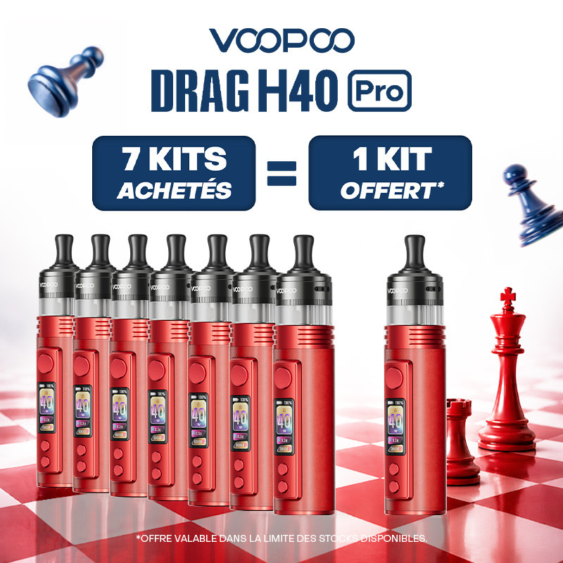 Pack Offre - Kit Pod Drag H40 Pro 2450mAh - Voopoo 7+1