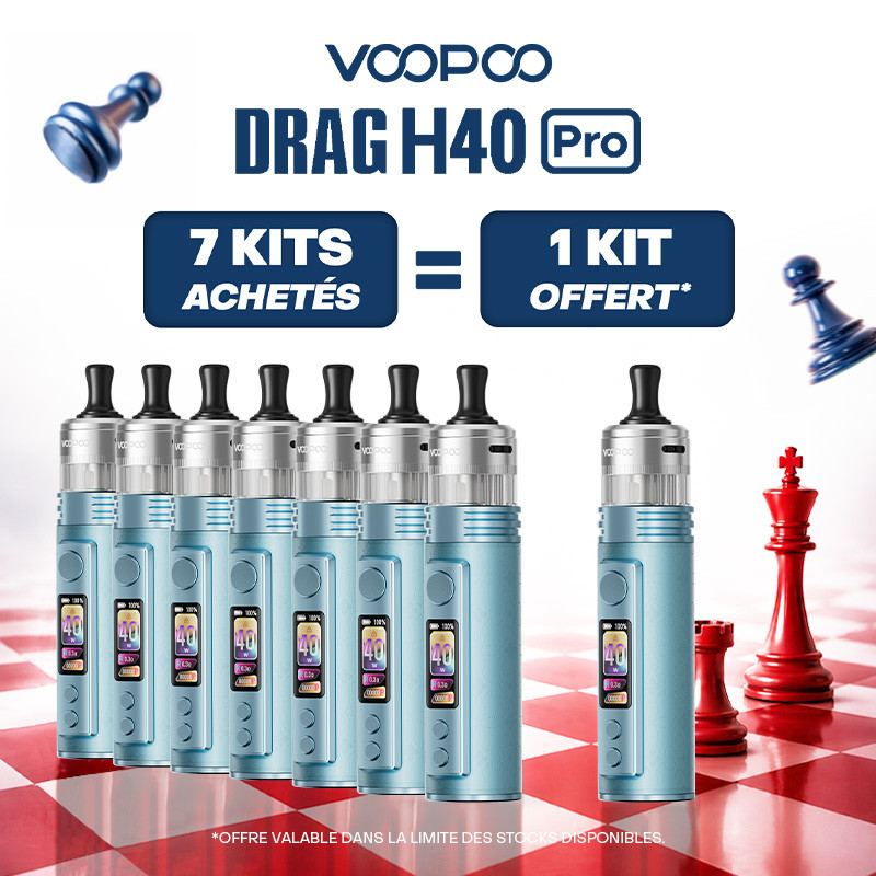 Pack Offre - Kit Pod Drag H40 Pro 2450mAh - Voopoo 7+1