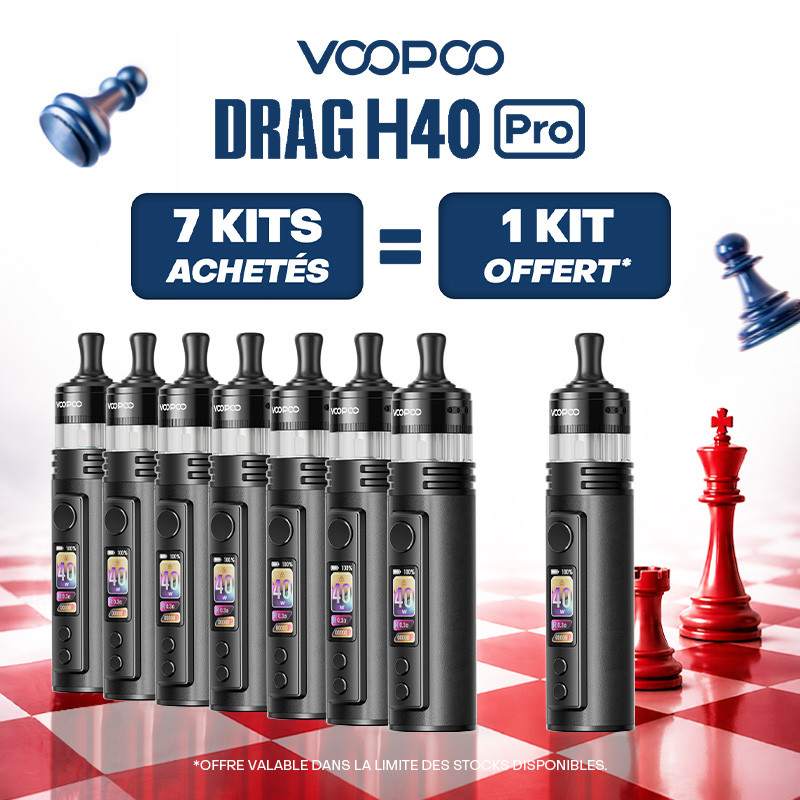 Pack Offre - Kit Pod Drag H40 Pro 2450mAh - Voopoo 7+1