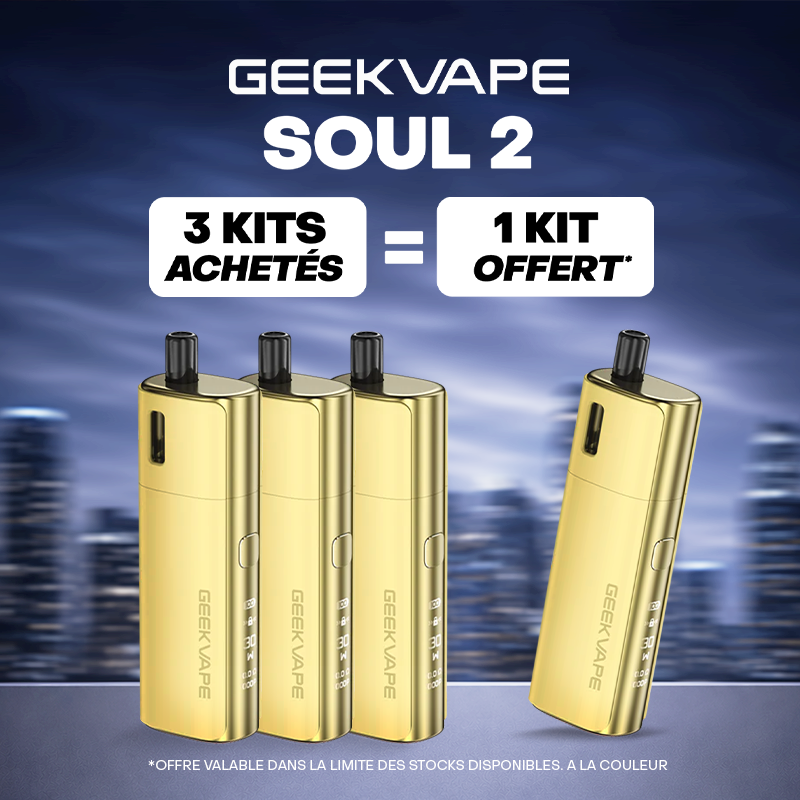 Pack Offre - Kit Pod Soul 2 2100mAh - Geekvape 3+1