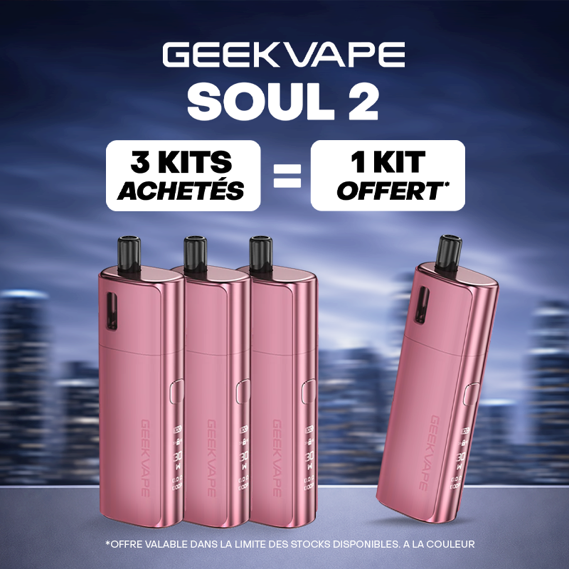Pack Offre - Kit Pod Soul 2 2100mAh - Geekvape 3+1