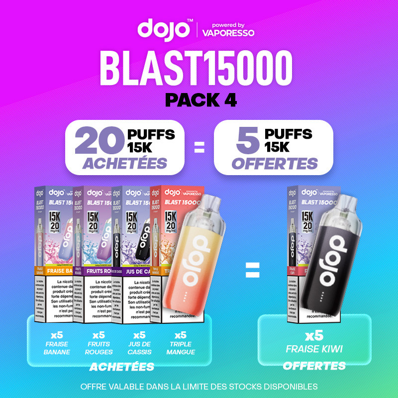 Pack Offre - Puff Dojo Blast 15K - Dojo by Vaporesso 20+5