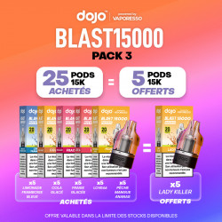Pack Offre - Cartouche Dojo Blast 15K - Dojo by Vaporesso 25+5