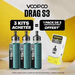 Pack Offre - Kit Pod Drag S3 avec PnP-X MTL - Voopoo 3+1 pack de cartouches PnP-X