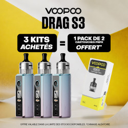 Pack Offre - Kit Pod Drag S3 avec PnP-X MTL - Voopoo 3+1 pack de cartouches PnP-X