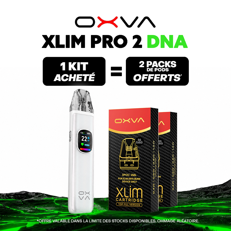 Pack Offre - Kit Pod XLIM PRO 2 DNA 1300mAh - OXVA 1+2 pack de pods