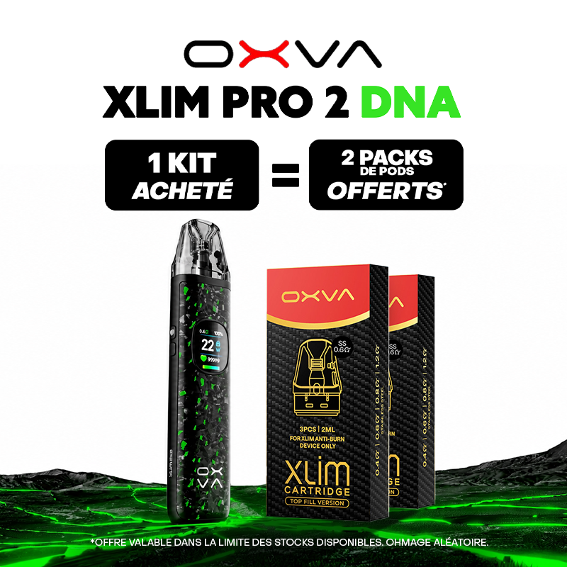 Pack Offre - Kit Pod XLIM PRO 2 DNA 1300mAh - OXVA 1+2 pack de pods