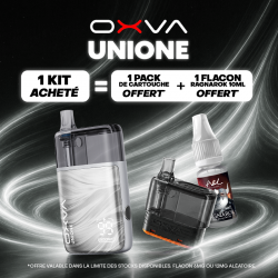 Pack Offre - Kit Pod Unione 1100mAh - OXVA 1+1 cartouche +1 Ragnarok 10ml