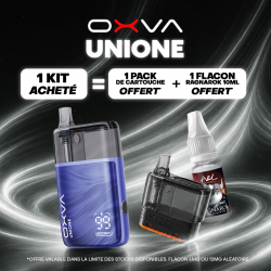 Pack Offre - Kit Pod Unione 1100mAh - OXVA 1+1 cartouche +1 Ragnarok 10ml