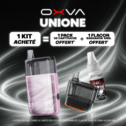 Pack Offre - Kit Pod Unione 1100mAh - OXVA 1+1 cartouche +1 Ragnarok 10ml