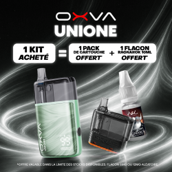 Pack Offre - Kit Pod Unione 1100mAh - OXVA 1+1 cartouche +1 Ragnarok 10ml