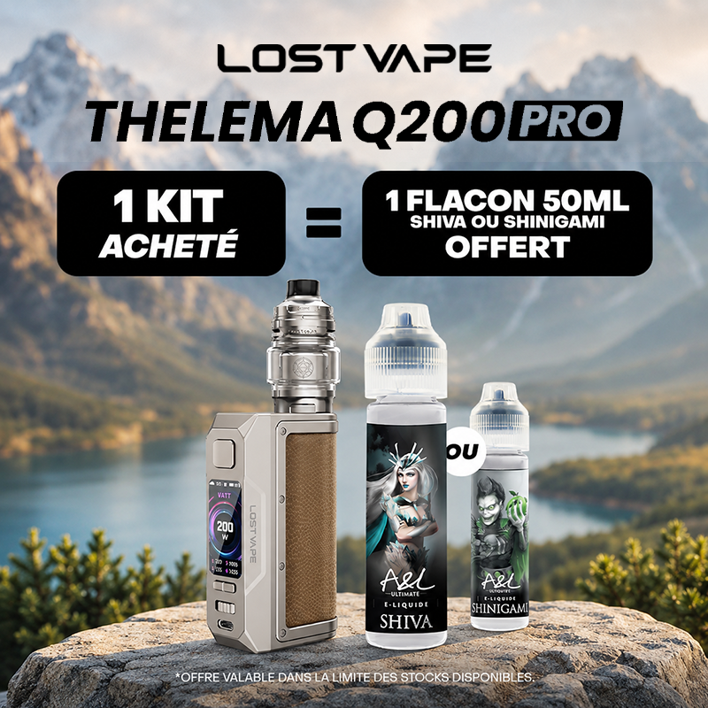 Pack Offre - Kit Thelema Q200 Pro avec Centaurus Sub Ohm V2 - Lost Vape 1+1