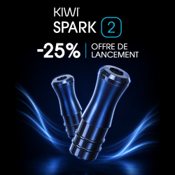 Drip tip en Silicone-PC pour Kiwi Spark 2 - Kiwi Vapor (pack de 2)