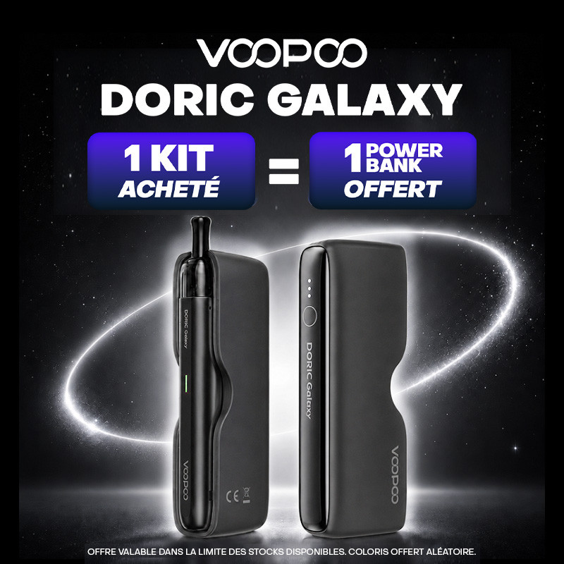 Pack Offre - Kit Pod Doric Galaxy 1800mAh - Voopoo 1+1 powerbank