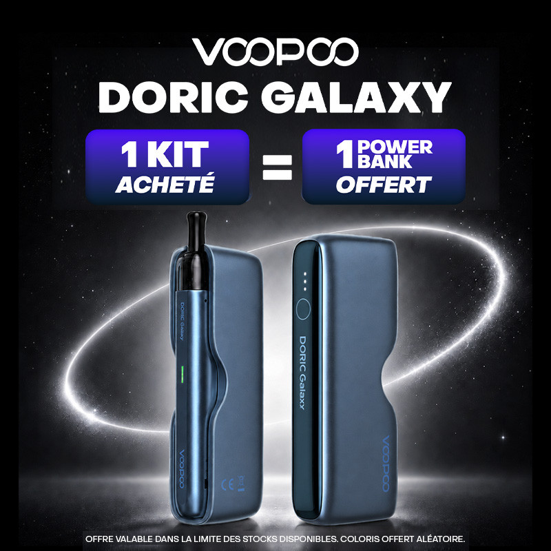 Pack Offre - Kit Pod Doric Galaxy 1800mAh - Voopoo 1+1 powerbank