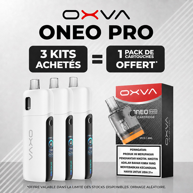 Pack Offre - Kit Pod ONEO Pro 2100mAh - OXVA 3+1 pack de cartouches