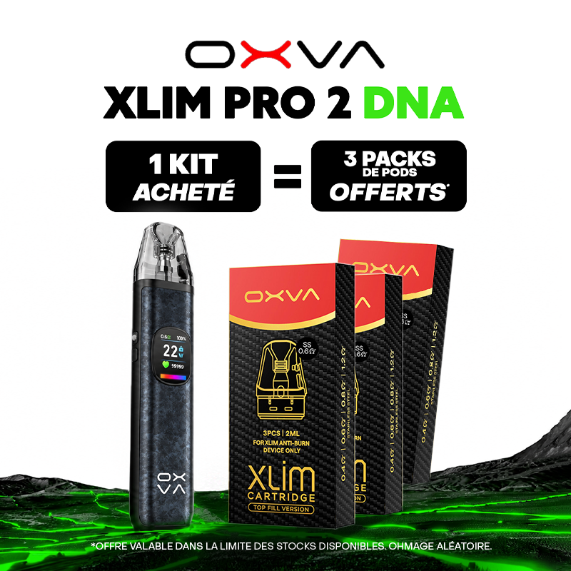 Pack Offre - Kit Pod XLIM PRO 2 DNA 1300mAh - OXVA 1+3 pack de pods