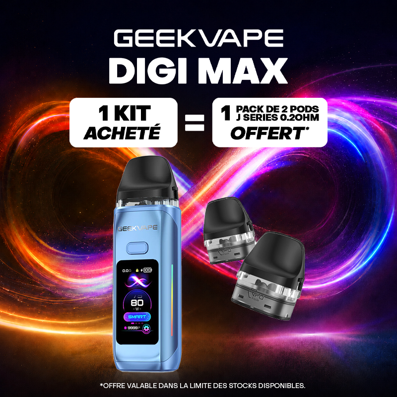 Pack Offre - Kit Pod Digi Max 3000mAh - Geekvape 1+1 pack de cartouches