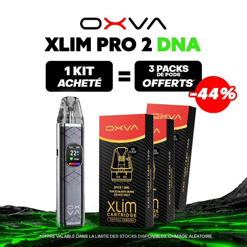 Pack Offre - Kit Pod XLIM PRO 2 DNA 1300mAh - OXVA 1+3 pack de pods