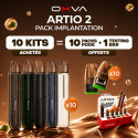 Pack Implantation - Kit Pod Artio 2 900mAh 2ml - OXVA 10+10 packs de pods