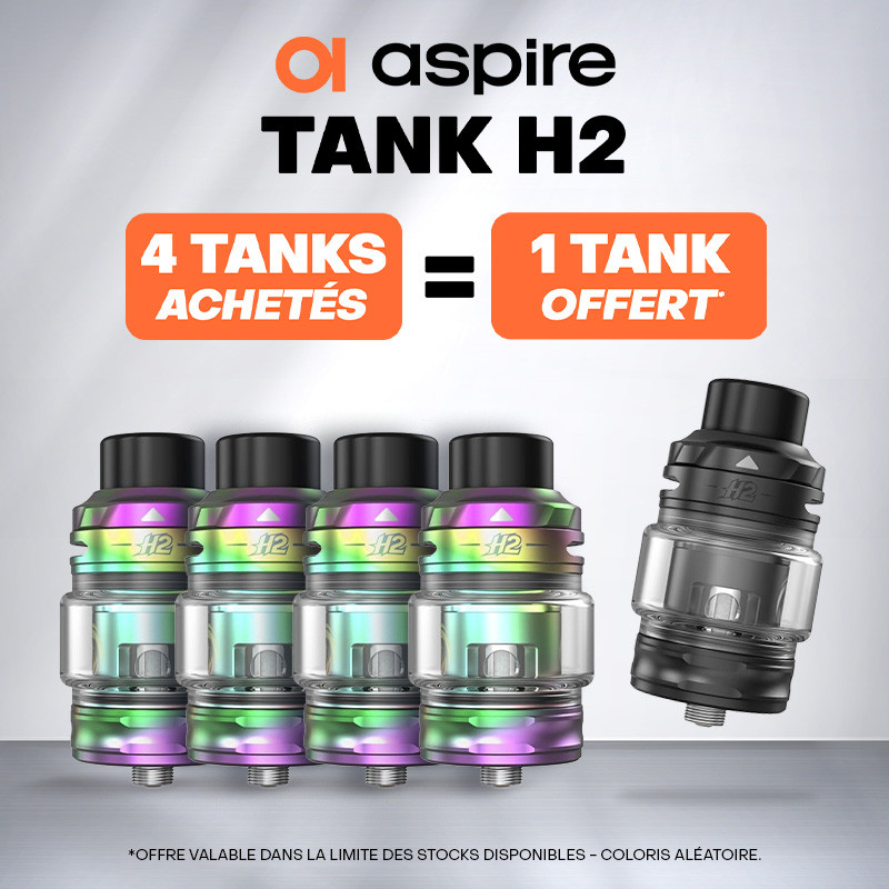 Pack Offre - Clearomiseur H2 7ml - Aspire 4+1
