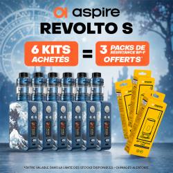 Pack Offre - Kit Revolto S avec Tank H2 - Aspire 6+3 Packs Résistances BP-F
