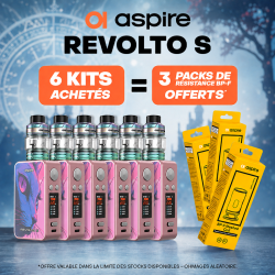 Pack Offre - Kit Revolto S avec Tank H2 - Aspire 6+3 Packs Résistances BP-F