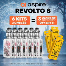 Pack Offre - Kit Revolto S avec Tank H2 - Aspire 6+3 Packs Résistances BP-F