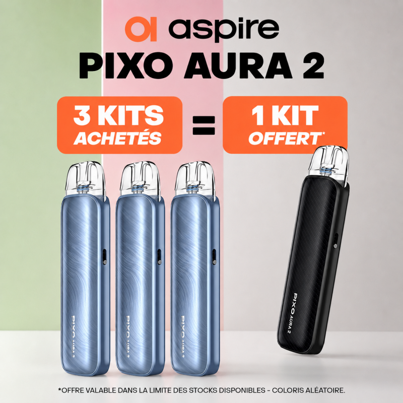 Pack Offre - Kit Pod Pixo Aura 2 1800mAh - Aspire 3+1