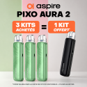 Pack Offre - Kit Pod Pixo Aura 2 1800mAh - Aspire 3+1