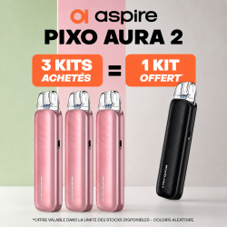 Pack Offre - Kit Pod Pixo Aura 2 1800mAh - Aspire 3+1