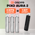 Pack Offre - Kit Pod Pixo Aura 2 1800mAh - Aspire 3+1