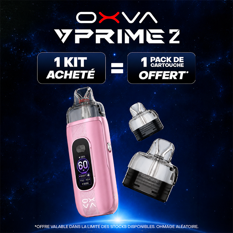 Pack Offre - Kit Pod VPrime 2 3400mAh - OXVA 1+1 pack de cartouches